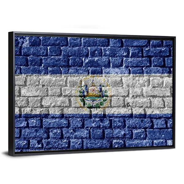 El Salvador Flag Canvas Wall Art