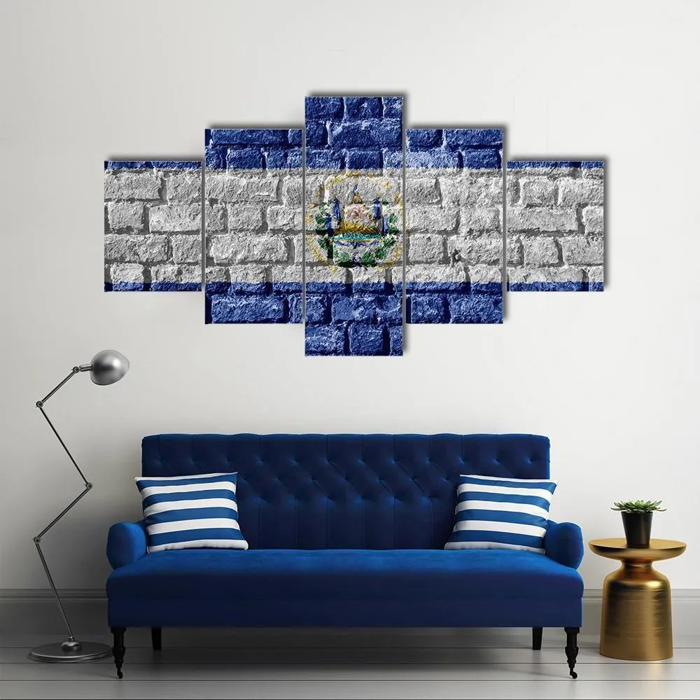 El Salvador Flag Canvas Wall Art