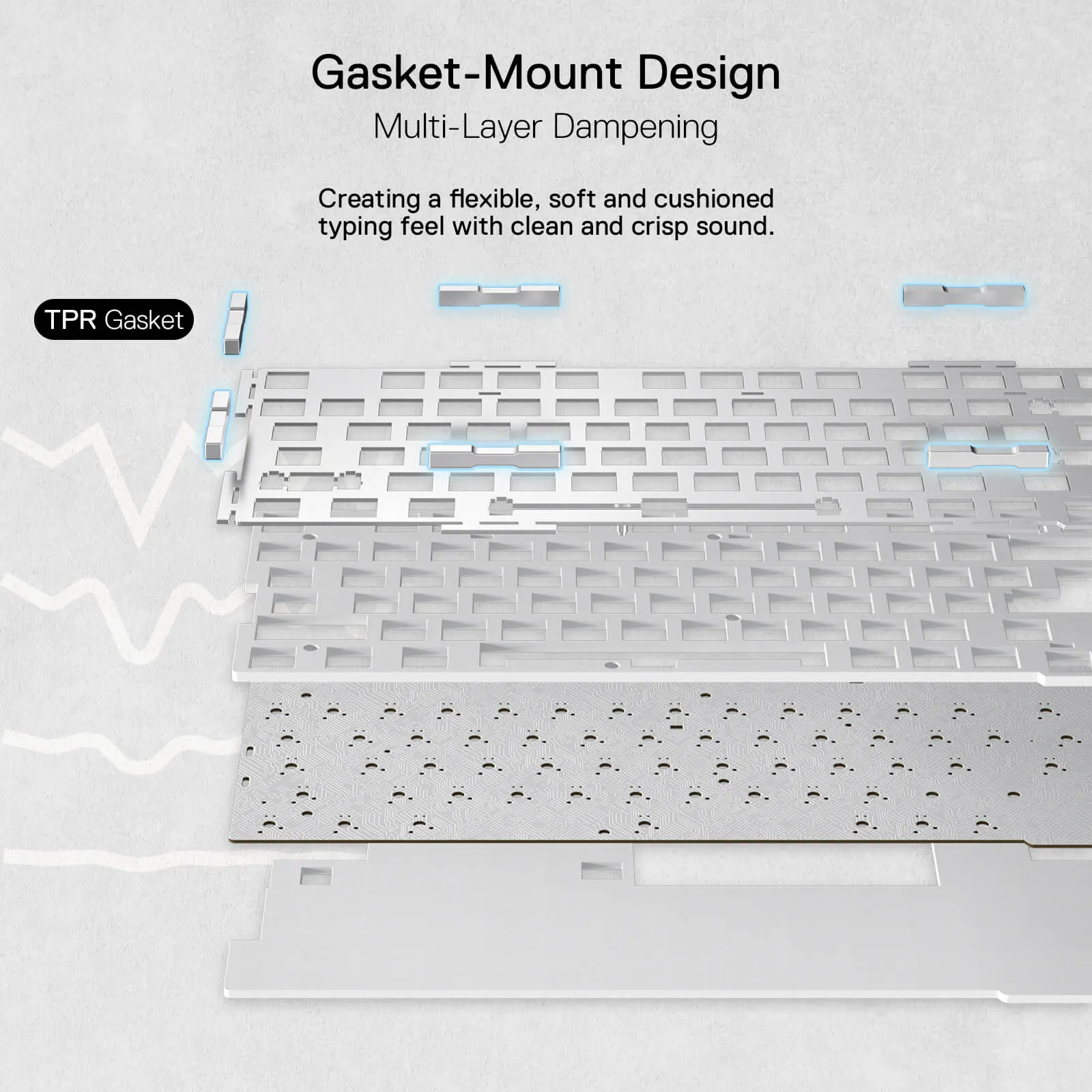 ELF PRO K649 Wireless Transparent Keyboard