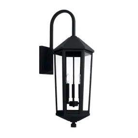 Ellsworth Coastal Outdoor Wall Lantern - 36" - Black