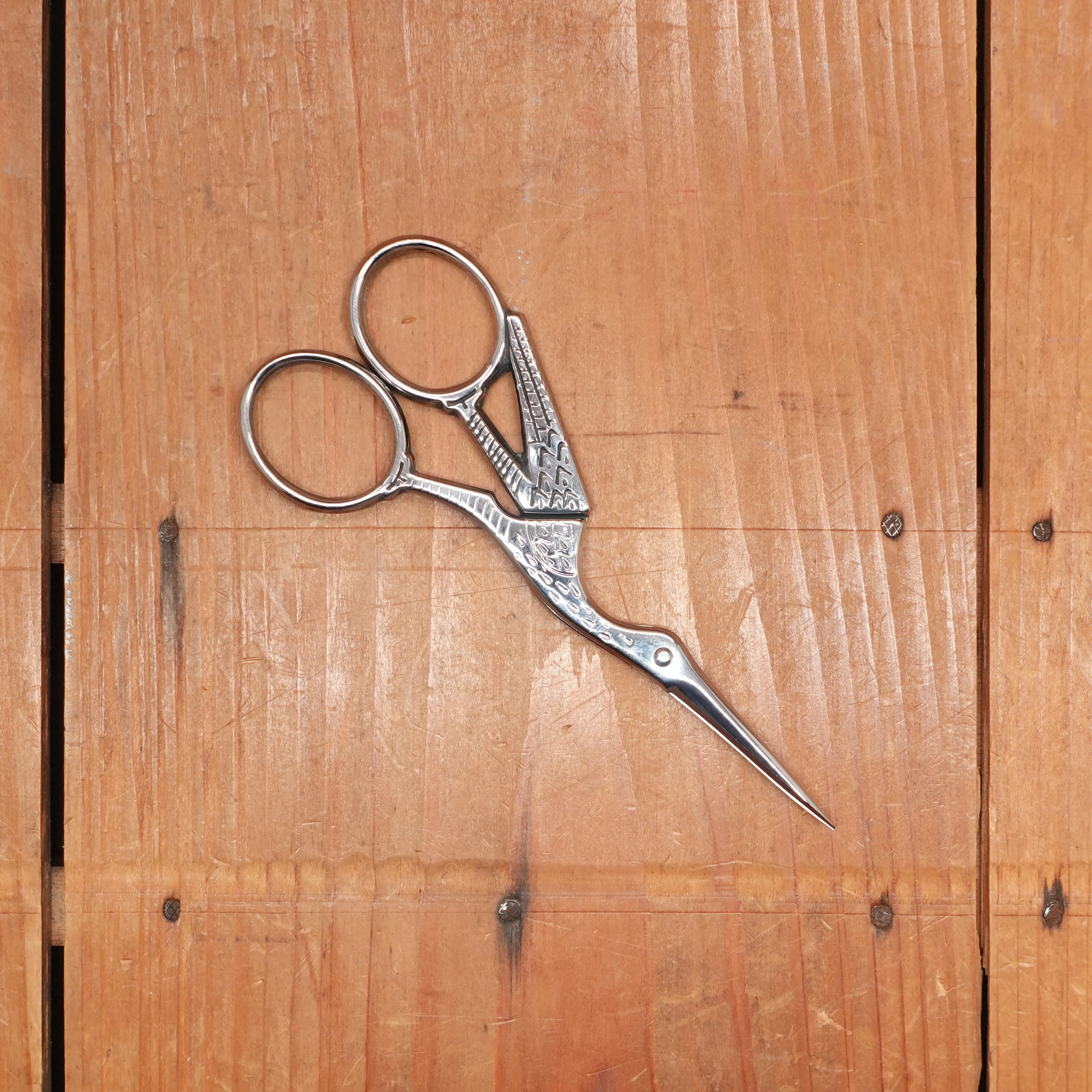 Ernest Wright Antique Stork Embroidery Scissors - Carbon Steel