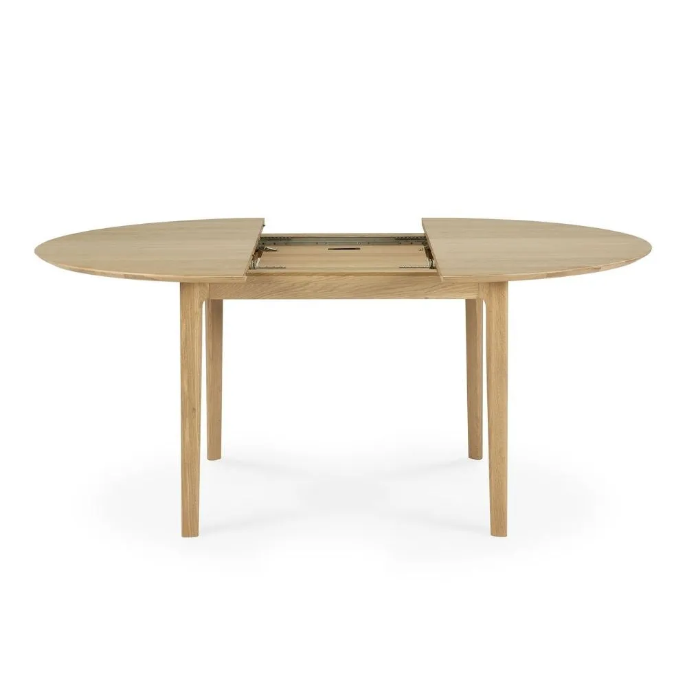 Ethnicraft Oak Bok Round Extendable Dining Table