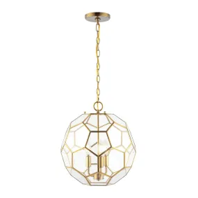 Euclid 13.5" Modern Bohemian Iron/Glass LED Pendant