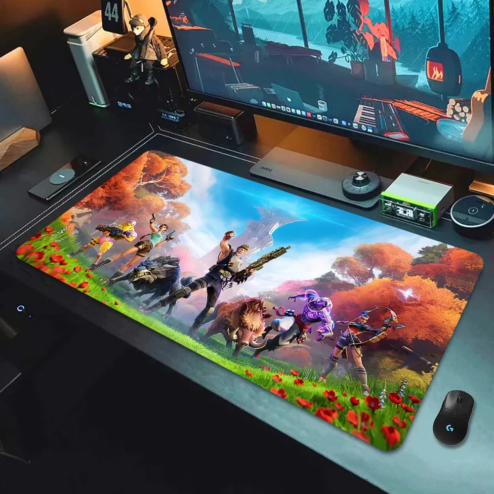 F-Fortnite Desk mat Gaming Mouse Pad Anime Mouse pad Xxl Computer Accessories Desk Mat Mats Gamer Mouse Office Offices Pc Desktop