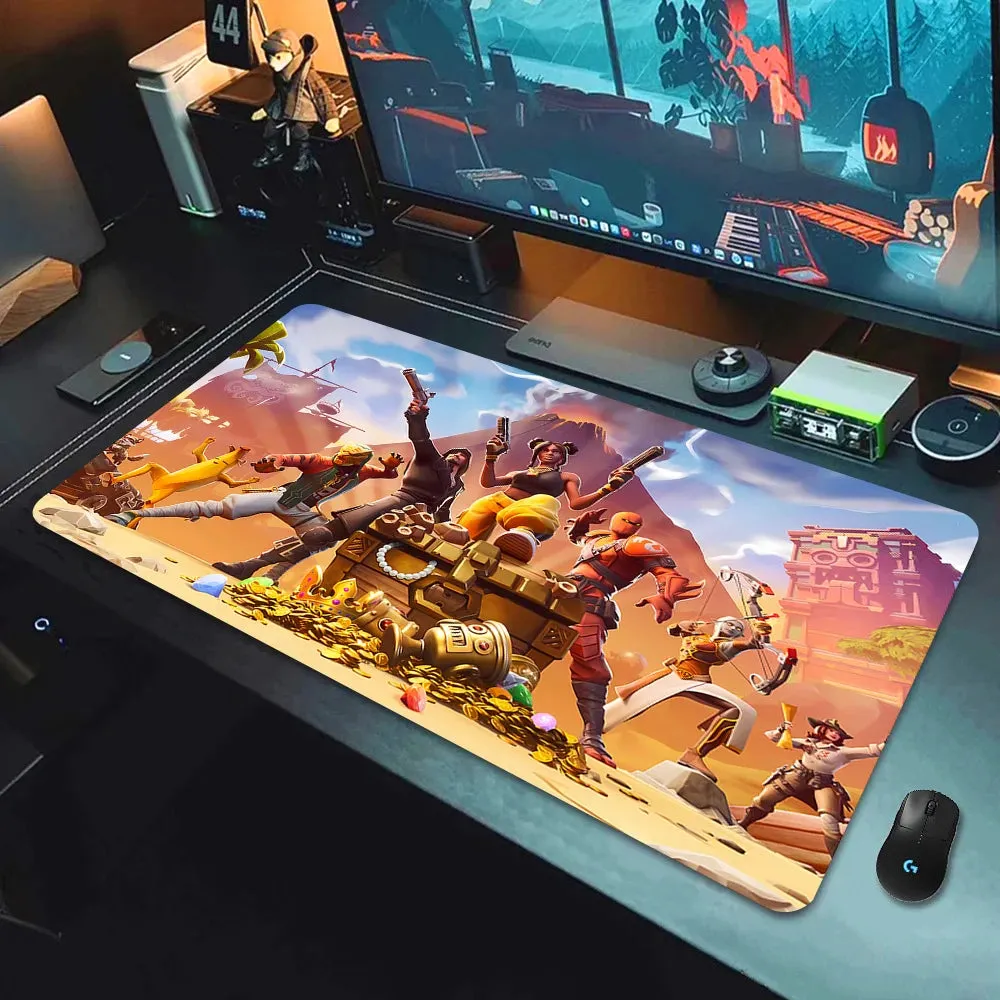 F-Fortnite Desk mat Gaming Mouse Pad Anime Mouse pad Xxl Computer Accessories Desk Mat Mats Gamer Mouse Office Offices Pc Desktop