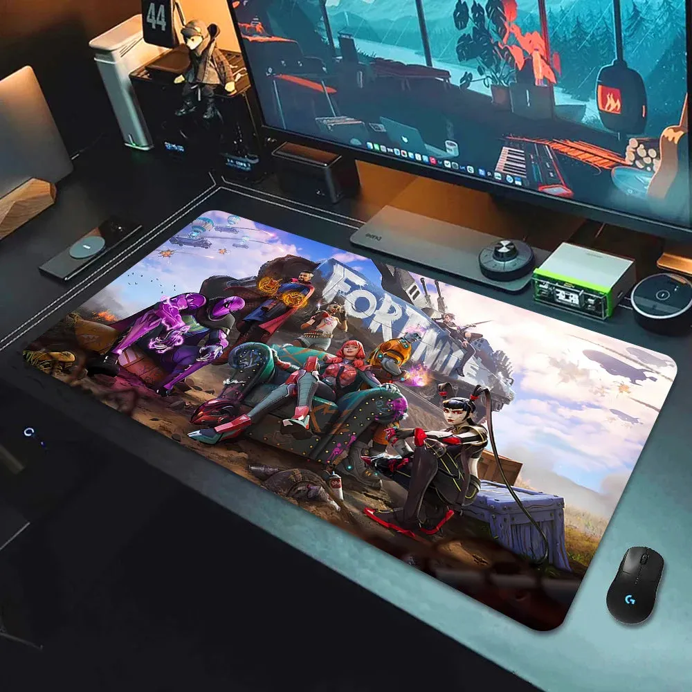 F-Fortnite Desk mat Gaming Mouse Pad Anime Mouse pad Xxl Computer Accessories Desk Mat Mats Gamer Mouse Office Offices Pc Desktop