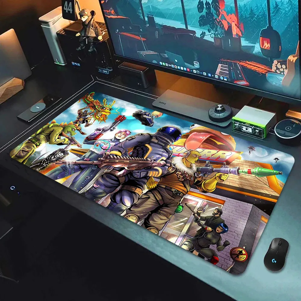 F-Fortnite Desk mat Gaming Mouse Pad Anime Mouse pad Xxl Computer Accessories Desk Mat Mats Gamer Mouse Office Offices Pc Desktop