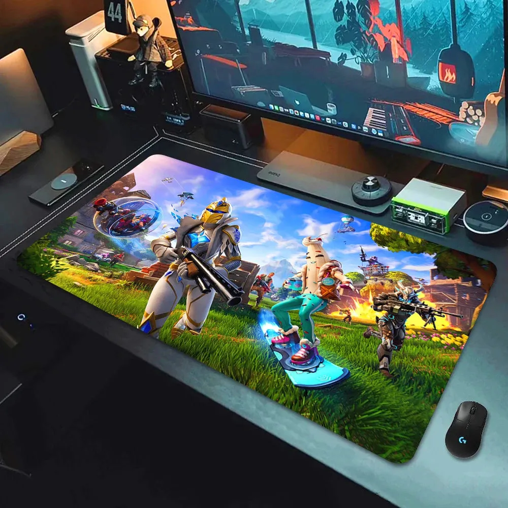 F-Fortnite Desk mat Gaming Mouse Pad Anime Mouse pad Xxl Computer Accessories Desk Mat Mats Gamer Mouse Office Offices Pc Desktop