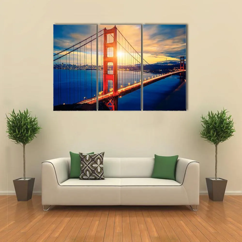 Famous Golden Gate Bridge Canvas Wall Art