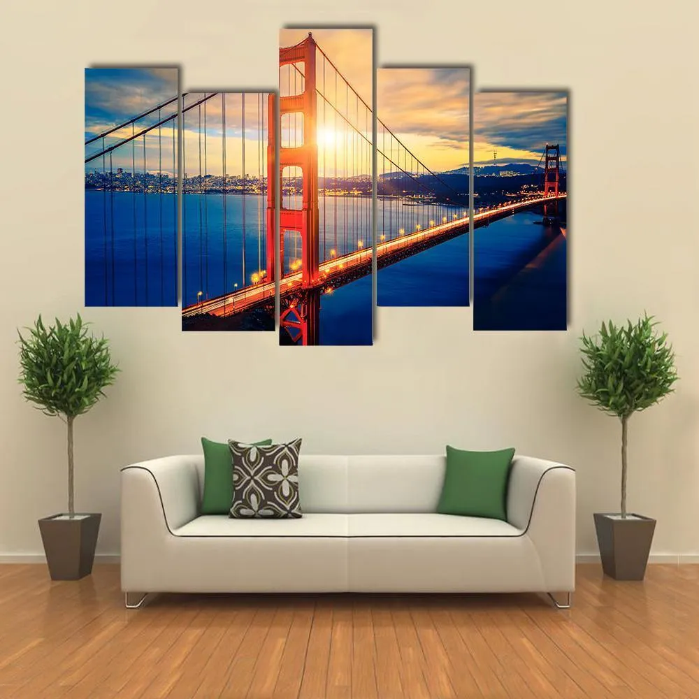 Famous Golden Gate Bridge Canvas Wall Art