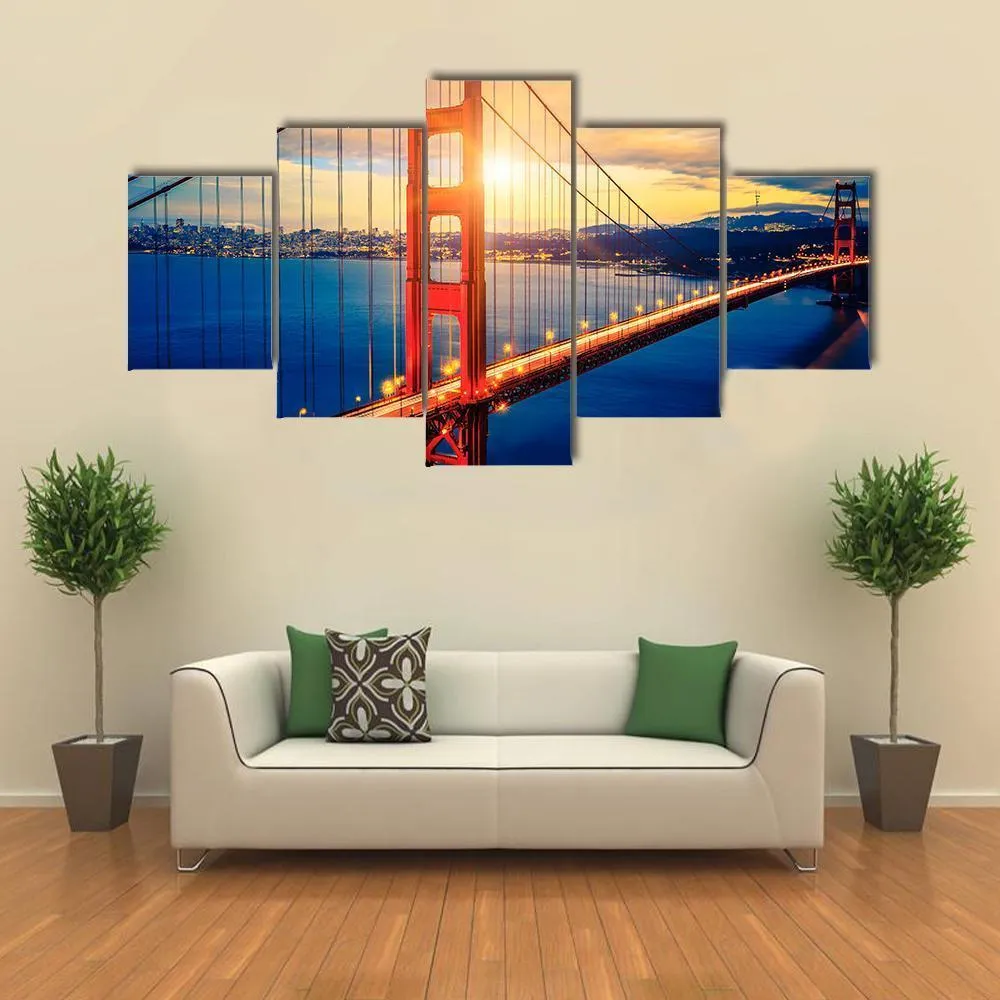 Famous Golden Gate Bridge Canvas Wall Art