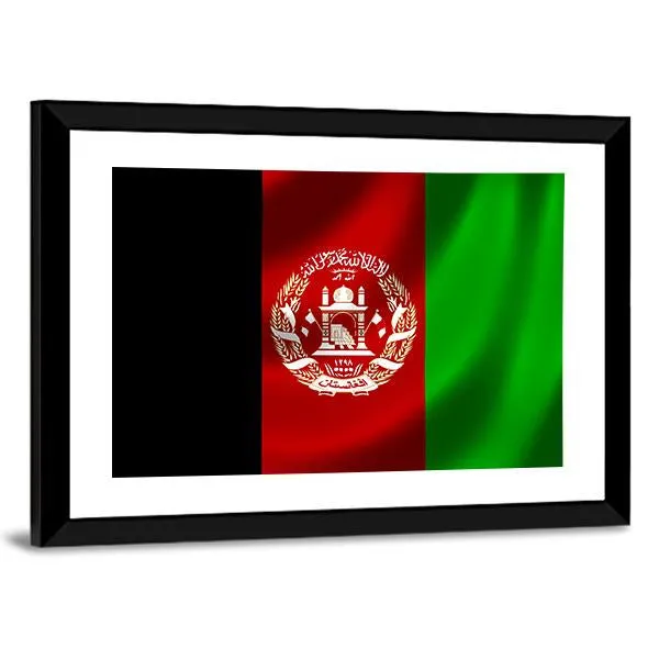 Flag Of Afghanistan Canvas Wall Art