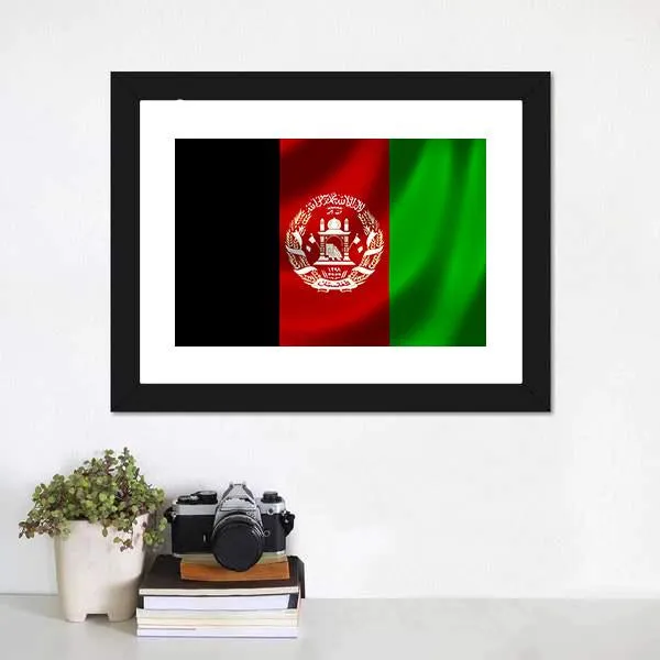 Flag Of Afghanistan Canvas Wall Art