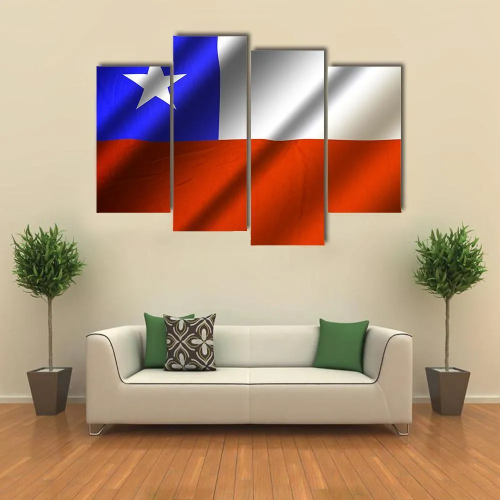 Flag Of Chile Canvas Wall Art