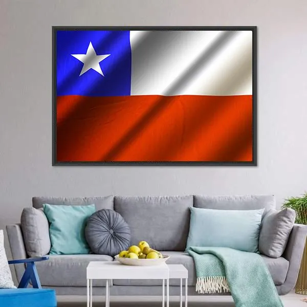 Flag Of Chile Canvas Wall Art