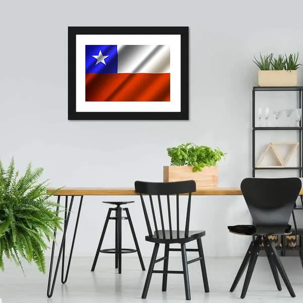 Flag Of Chile Canvas Wall Art