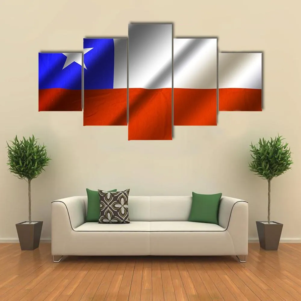 Flag Of Chile Canvas Wall Art