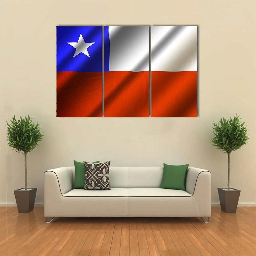 Flag Of Chile Canvas Wall Art