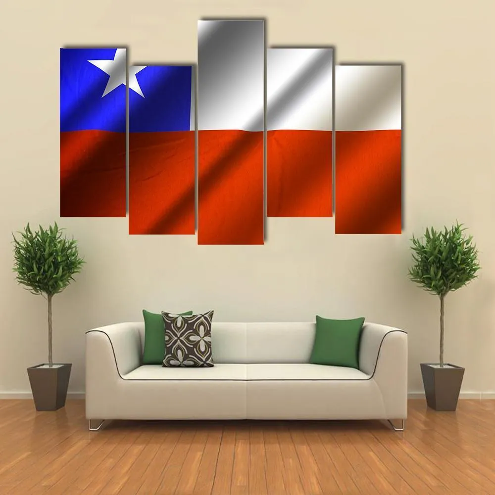 Flag Of Chile Canvas Wall Art