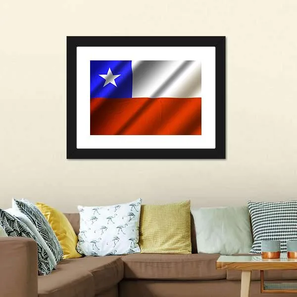 Flag Of Chile Canvas Wall Art