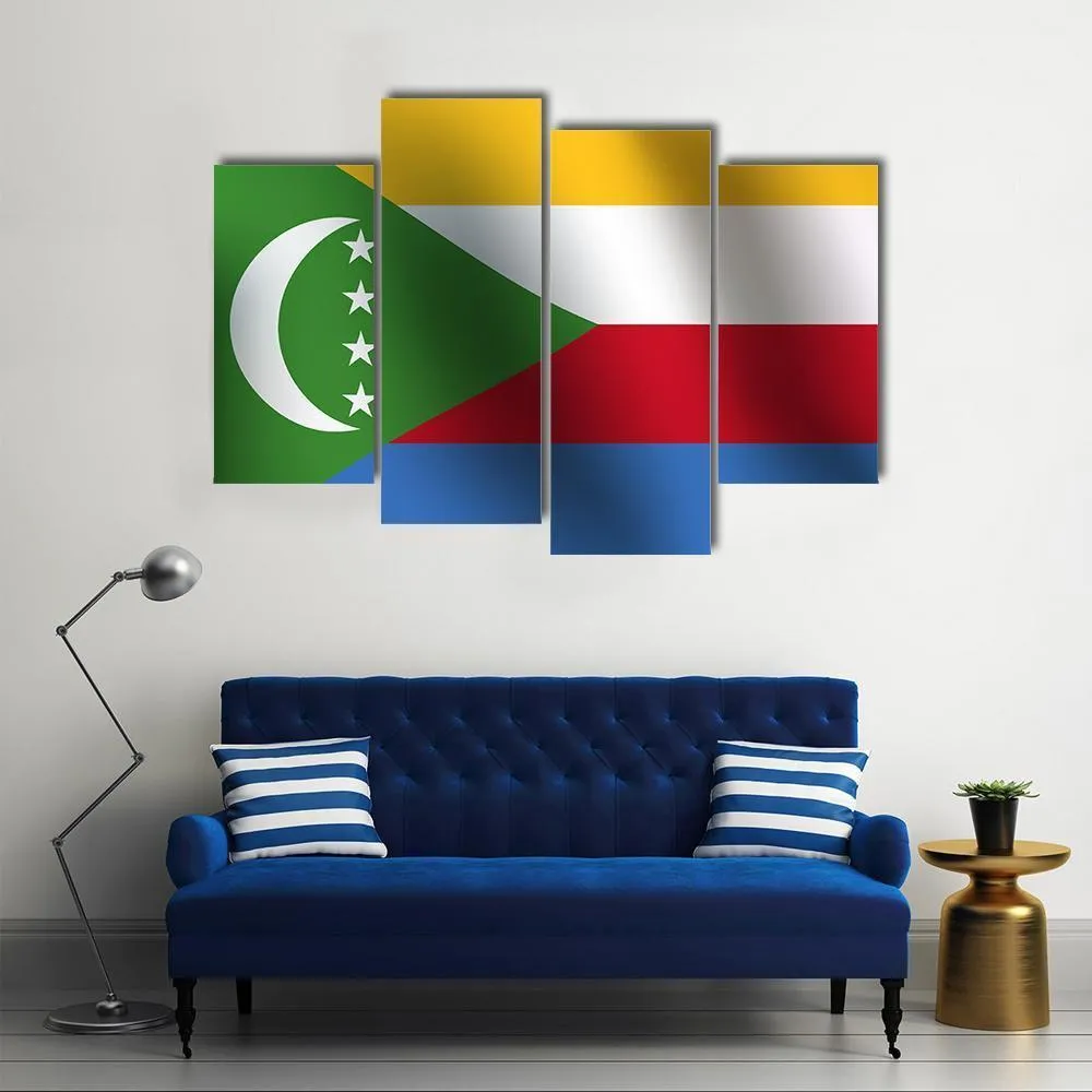 Flag Of Comoros Canvas Wall Art