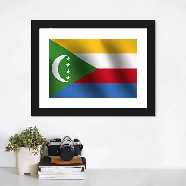 Flag Of Comoros Canvas Wall Art