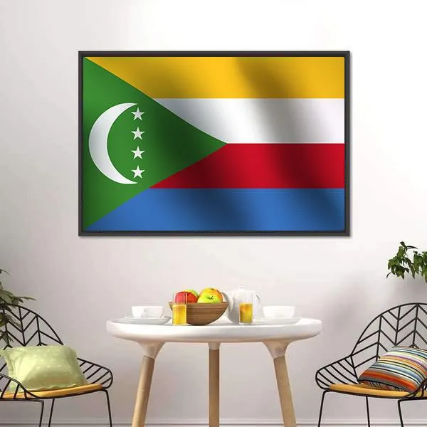 Flag Of Comoros Canvas Wall Art