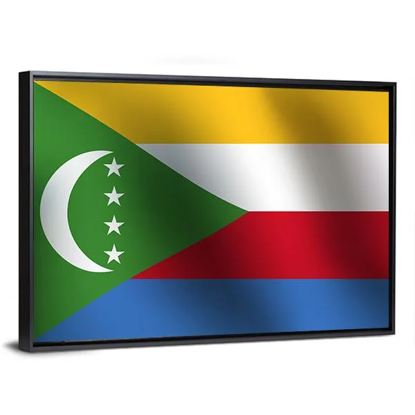 Flag Of Comoros Canvas Wall Art