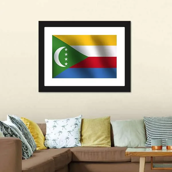 Flag Of Comoros Canvas Wall Art