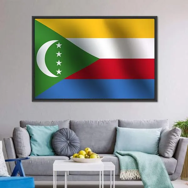 Flag Of Comoros Canvas Wall Art