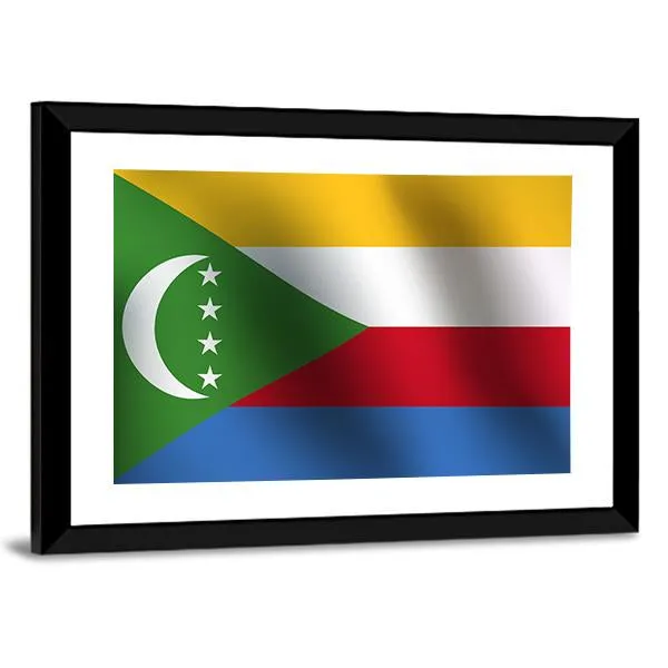 Flag Of Comoros Canvas Wall Art