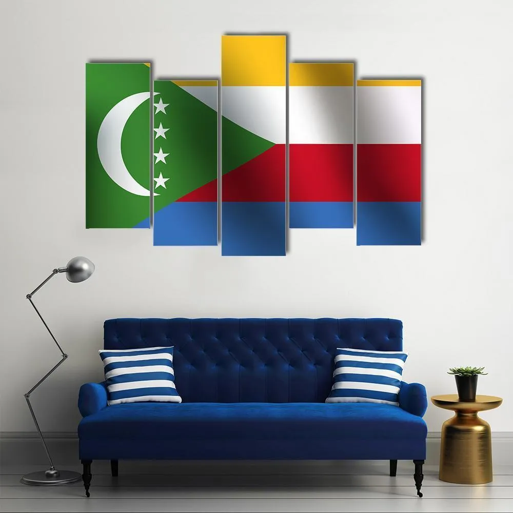 Flag Of Comoros Canvas Wall Art