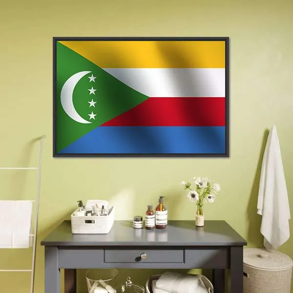 Flag Of Comoros Canvas Wall Art