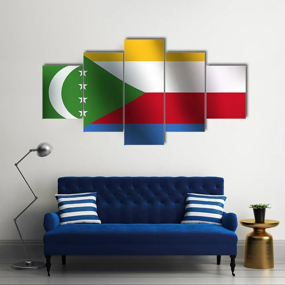 Flag Of Comoros Canvas Wall Art