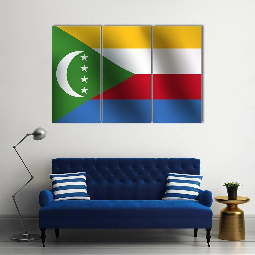 Flag Of Comoros Canvas Wall Art