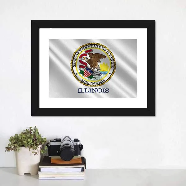 Flag Of Illinois Canvas Wall Art