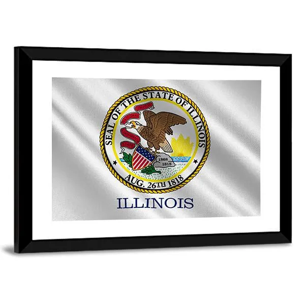 Flag Of Illinois Canvas Wall Art