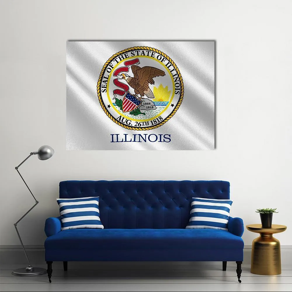 Flag Of Illinois Canvas Wall Art