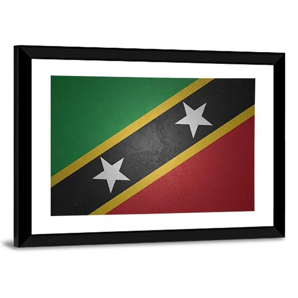 Flag Of Saint Kitts And Nevis Canvas Wall Art