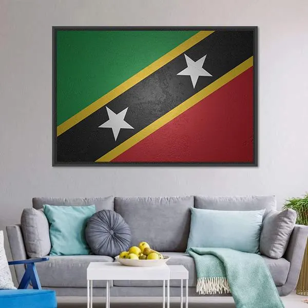 Flag Of Saint Kitts And Nevis Canvas Wall Art