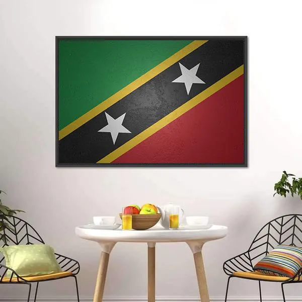 Flag Of Saint Kitts And Nevis Canvas Wall Art