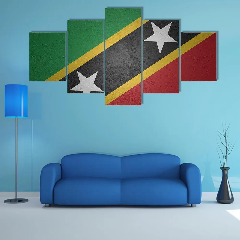 Flag Of Saint Kitts And Nevis Canvas Wall Art