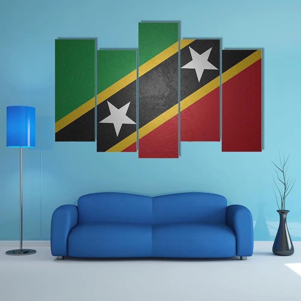 Flag Of Saint Kitts And Nevis Canvas Wall Art