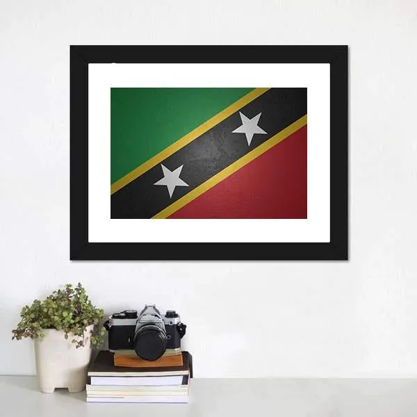 Flag Of Saint Kitts And Nevis Canvas Wall Art