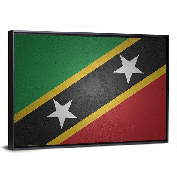 Flag Of Saint Kitts And Nevis Canvas Wall Art