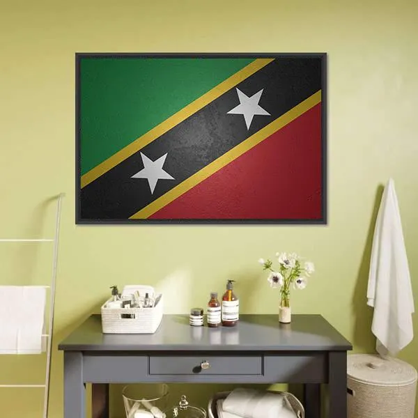 Flag Of Saint Kitts And Nevis Canvas Wall Art