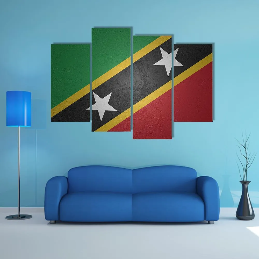 Flag Of Saint Kitts And Nevis Canvas Wall Art