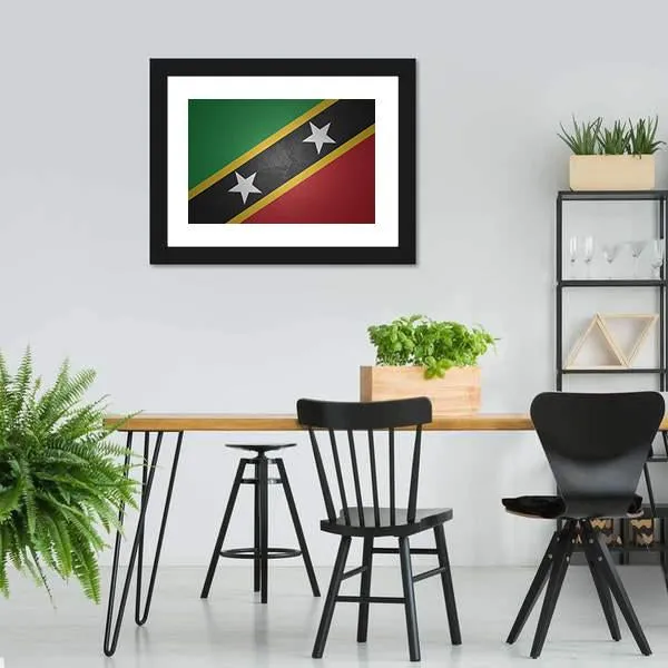 Flag Of Saint Kitts And Nevis Canvas Wall Art