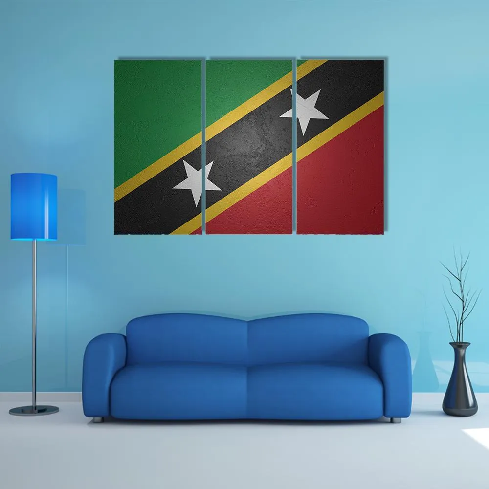 Flag Of Saint Kitts And Nevis Canvas Wall Art