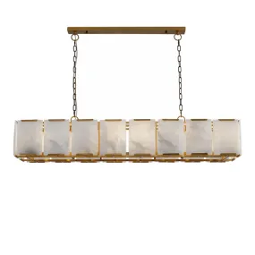 Florence Alabaster Pendant - Linear Antique Brass